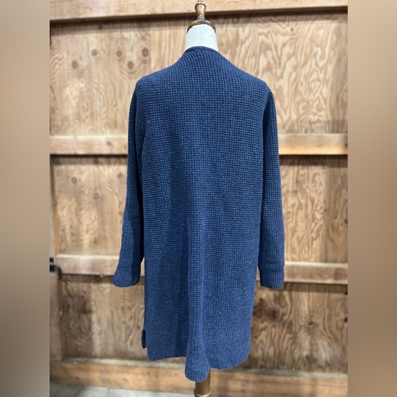 Madewell Alpaca Merino Wool Blend Waffle Stitch Open Front Long Cardigan Sweater - Picture 5 of 10
